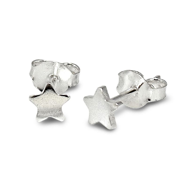 ANDREA COGGIOLA JOYAS - Aros Estrella Mini 4mm Plata Fina 925