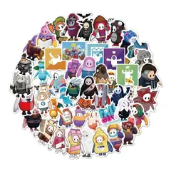 GARSIL - 50 Stickers Fall Guys - Etiquetas Autoadhesivas