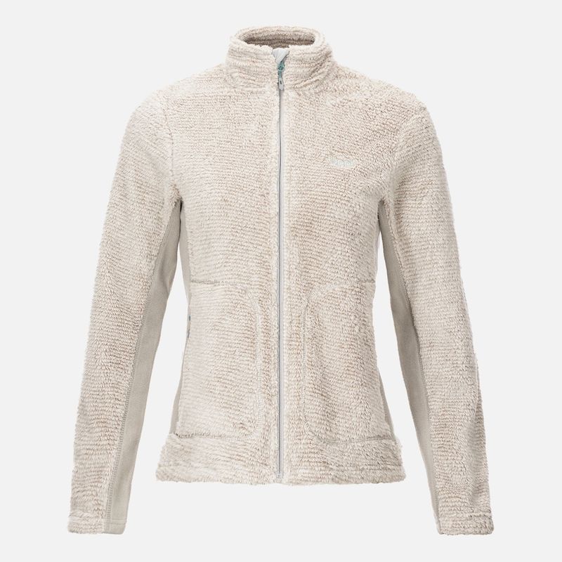 LIPPI - Poleron Mujer Ferret Shaggy-Pro Jacket Verde Grisaceo Lippi.