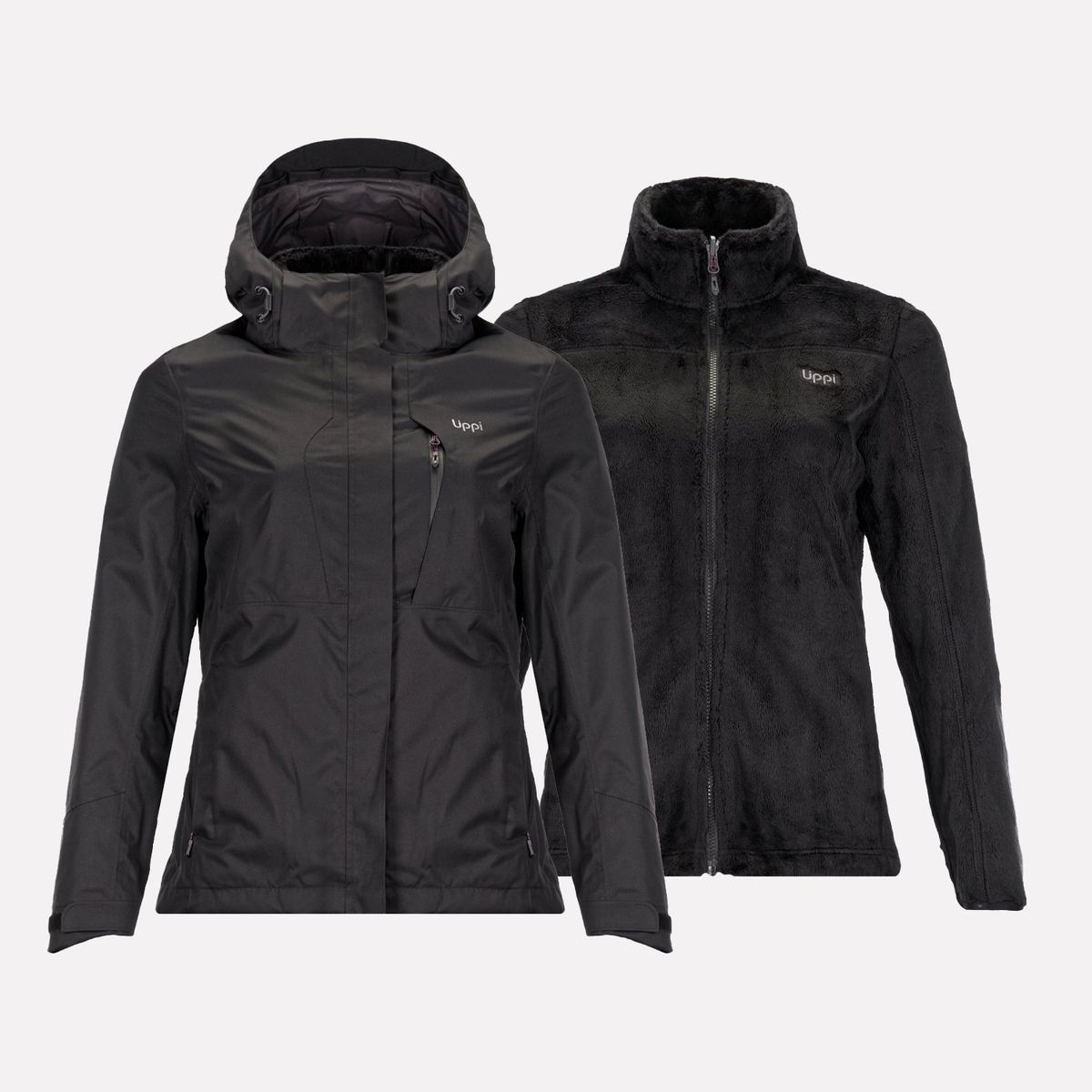 LIPPI - Chaqueta Mujer Tres Cruces Fusion-3 Hoody Jacket Negro Lippi