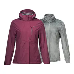 LIPPI - Chaqueta Mujer Tres Cruces Fusion-3 Hoody Jacket Vino Gris Oscuro