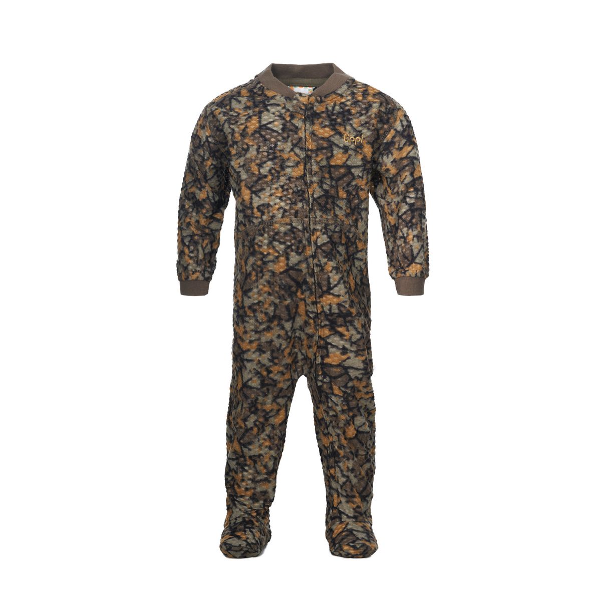 LIPPI - Enterito Baby Boy Saltamontes Nano-F Full Zip Onesie Print Verde Militar Lippi
