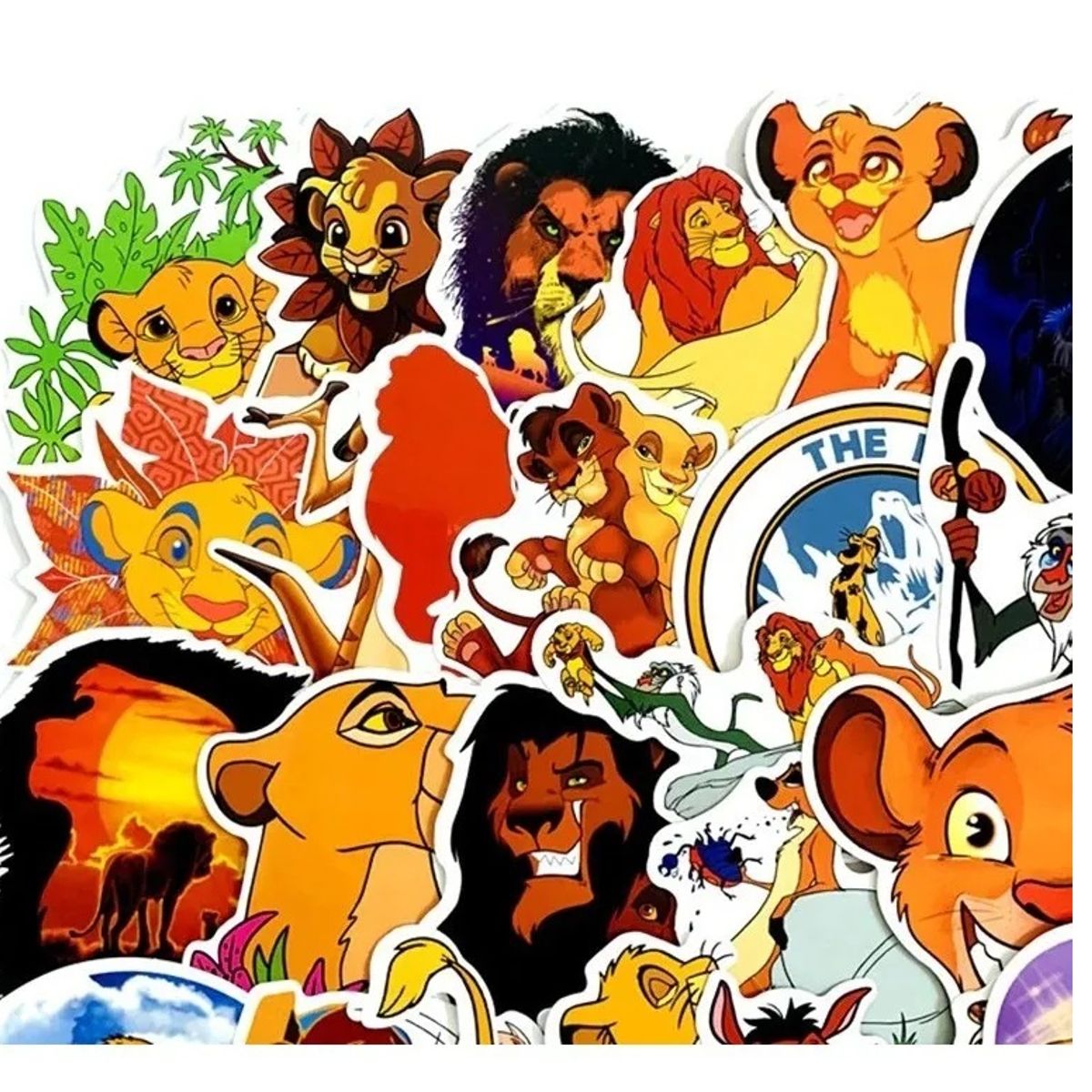 GARSIL - 50 Stickers Rey Leon - Etiquetas Autoadhesivas