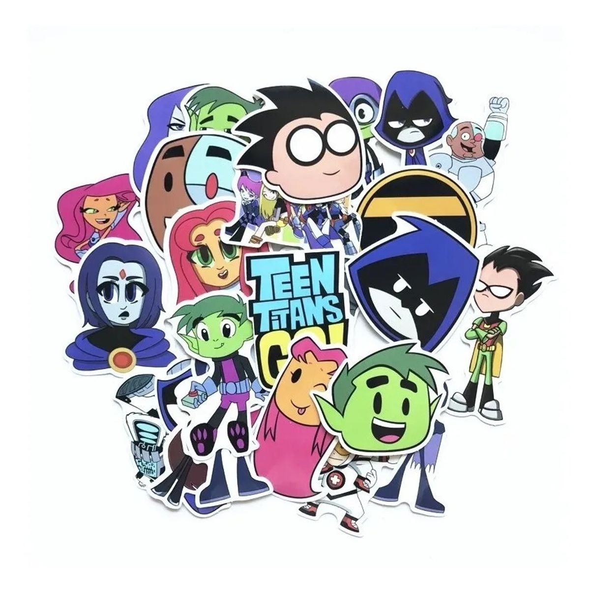 GARSIL - 50 Stickers TeenTitans Go  - Etiquetas Autoadhesivas