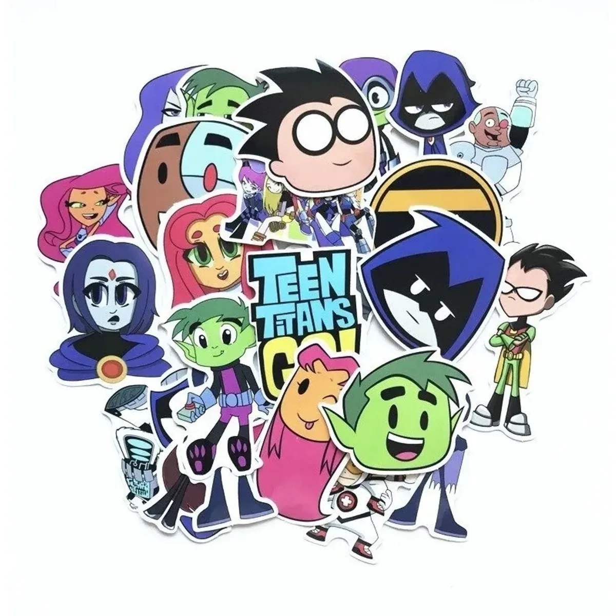 GARSIL - 50 Stickers TeenTitans Go  - Etiquetas Autoadhesivas