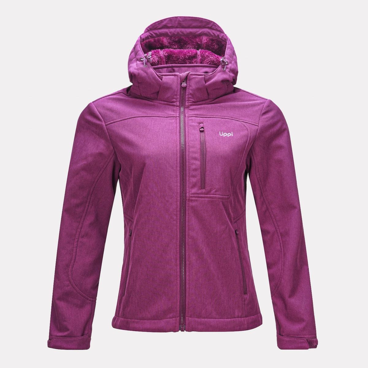 LIPPI - Chaqueta Mujer Macaya Softshell Hoody Jacket Melange Purpura Lippi