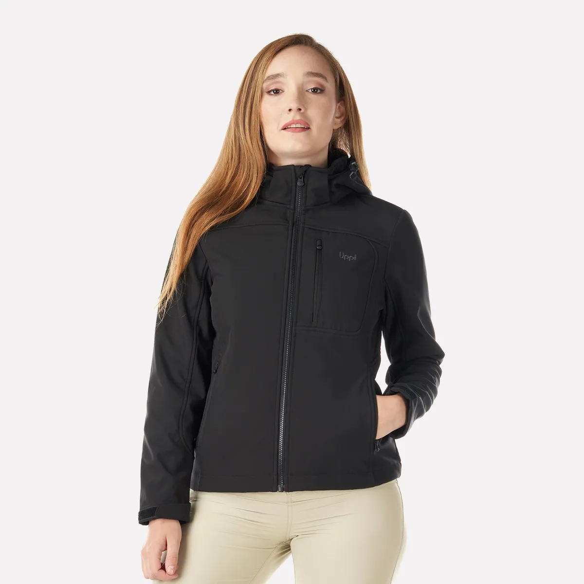 LIPPI - Chaqueta Mujer Macaya Softshell Hoody Jacket Negro Lippi