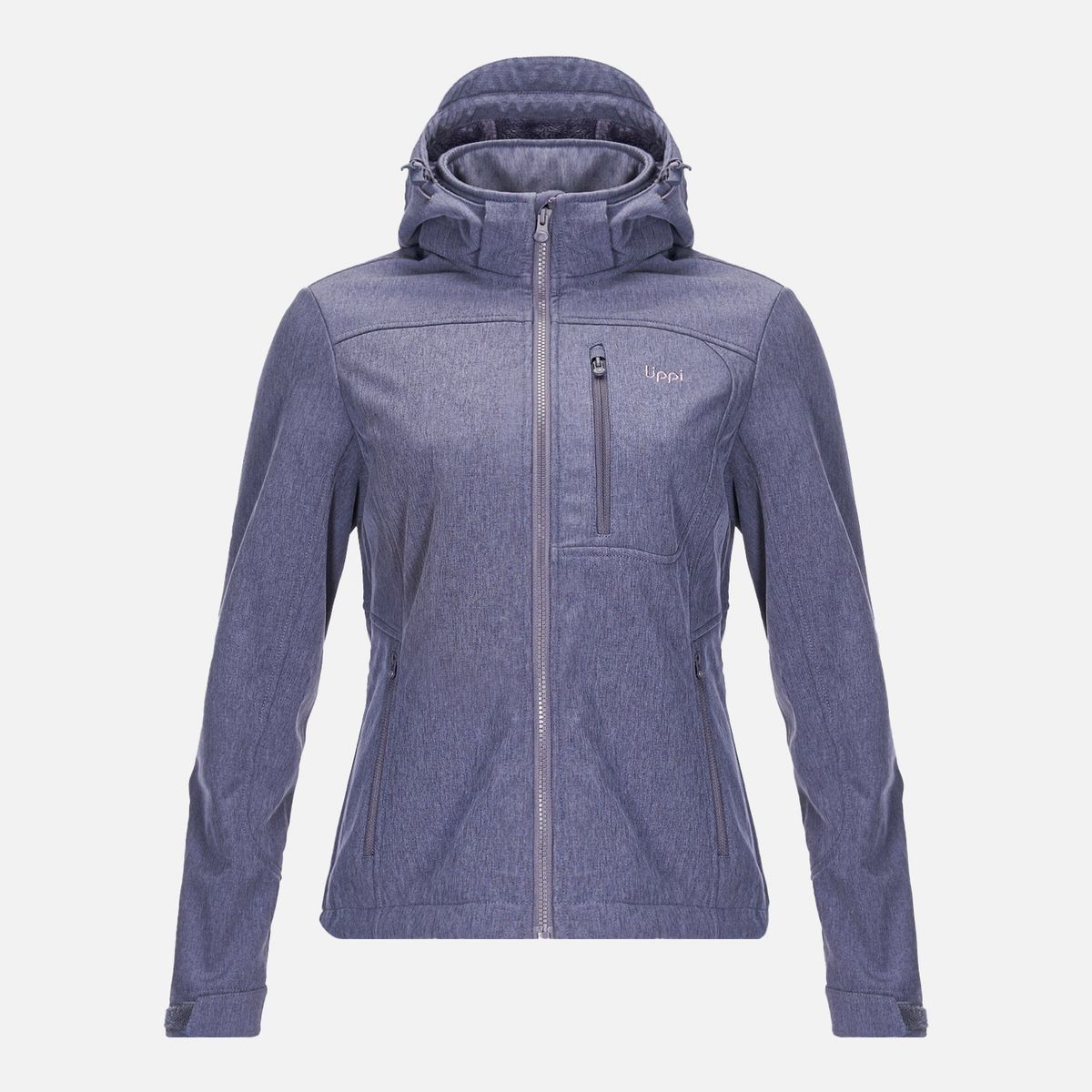 LIPPI - Chaqueta Mujer Macaya Softshell Hoody Jacket Melange Azul Lavanda Lippi