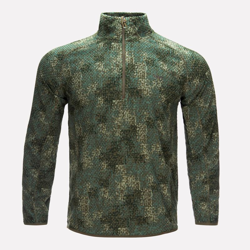 LIPPI - Poleron Hombre Jacaranda Nano-F 14 Zip Print Terracota Lippi