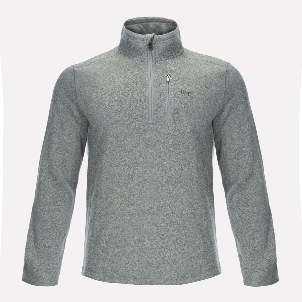 LIPPI - Poleron Hombre Coronado Therm-Pro Pullover Melange Gris Medio Lippi