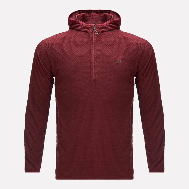 LIPPI - Poleron Hombre Jacaranda Nano-F 14 Zip Hoody Vino Lippi