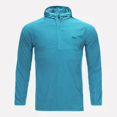 LIPPI - Poleron Hombre Jacaranda Nano-F 14 Zip Hoody Print Verde Musgo