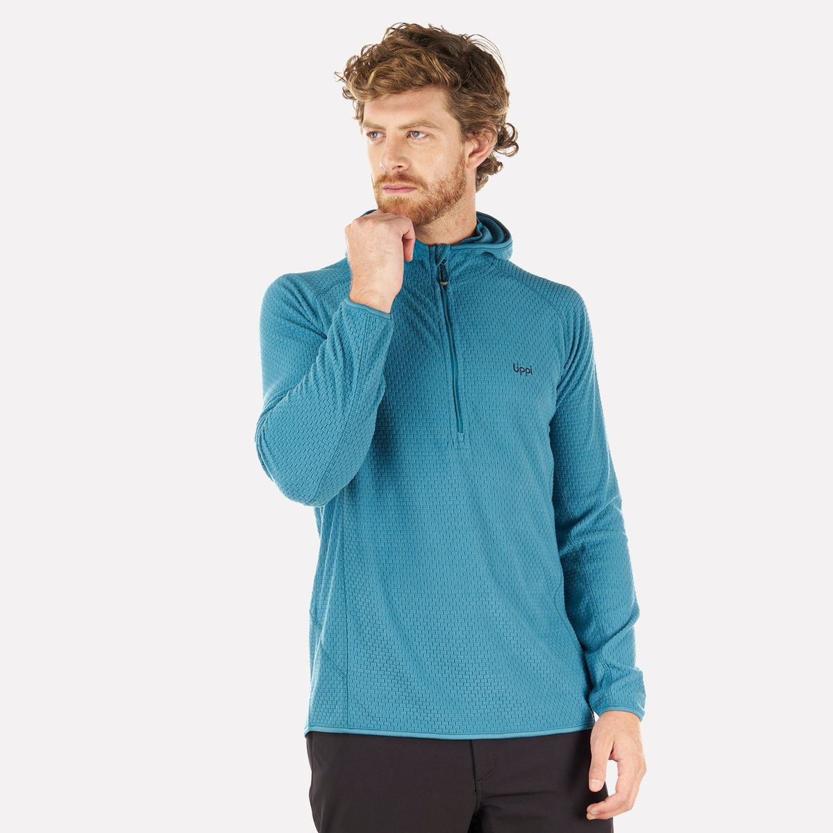 LIPPI - Poleron Hombre Jacaranda Nano-F 14 Zip Hoody Vino Lippi