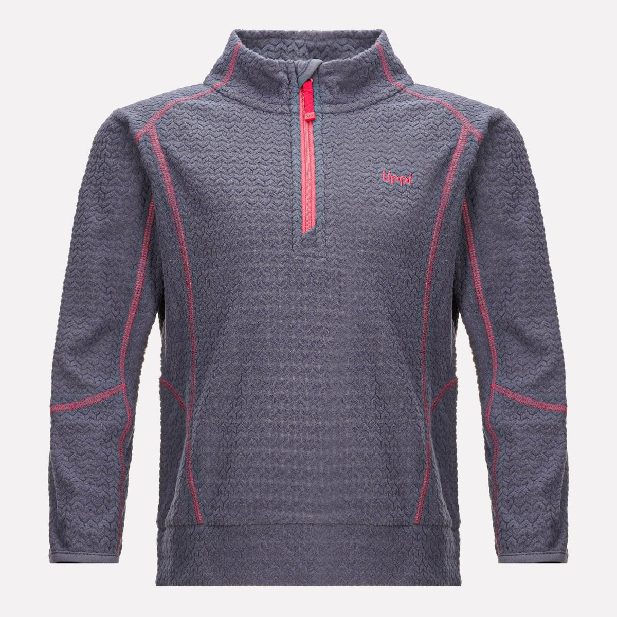 LIPPI - Poleron Niña Saltamontes Nano-F 14 Zip Azul Piedra Lippi