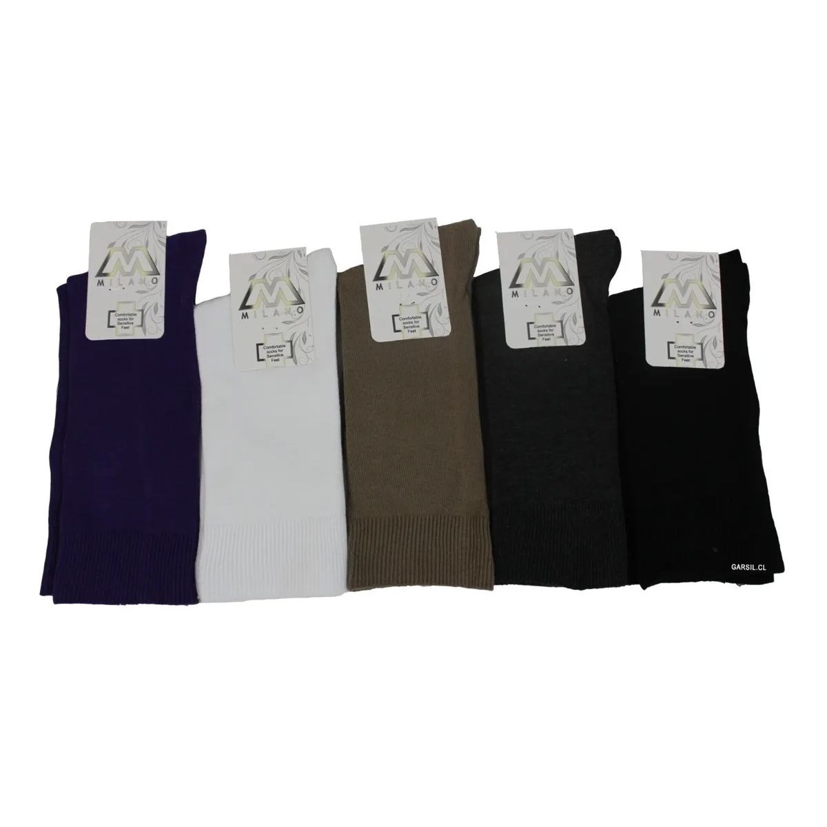 GARSIL - 12 Calcetines De Circulación De Algodon Mujer Sin Costuras Diabeticos