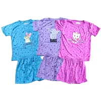 Pack 3 Pijamas Niña Manga Corta Algodón.