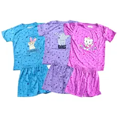 AGW - Pack 3 Pijamas Niña Manga Corta Algodón.