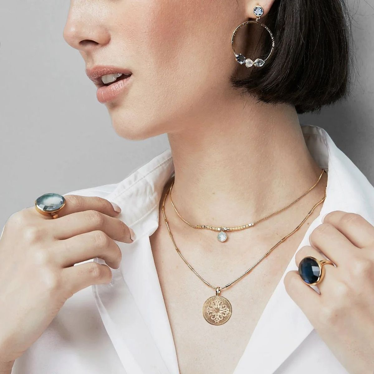 PSK JOYAS - Collar mujer enchape oro 18kt agua psk joyas simone