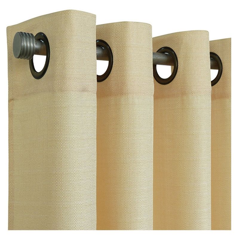 ILLUSIONS - Set de cortinas 8 piezas (2 paños + 2 velos + 4 amarres) Beige