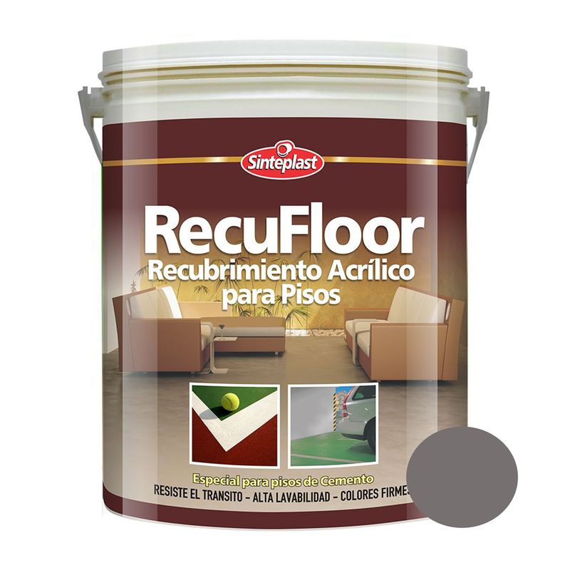 SINTEPLAST - Pintura para Pisos alto tránsito Gris 4 LT