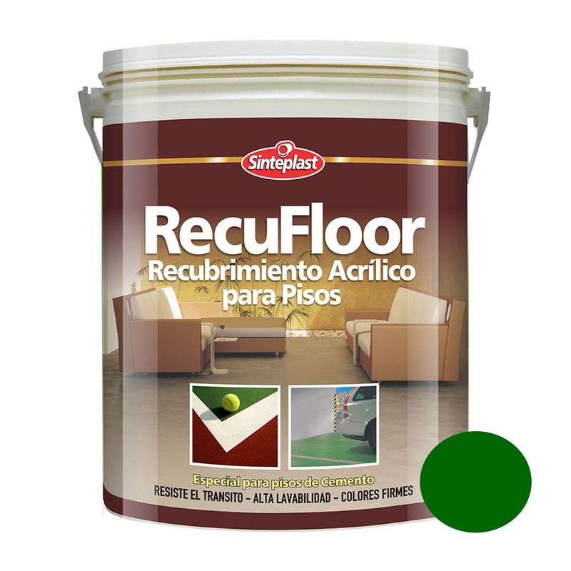 SINTEPLAST - Pintura para Pisos alto tránsito Verde 4 LT
