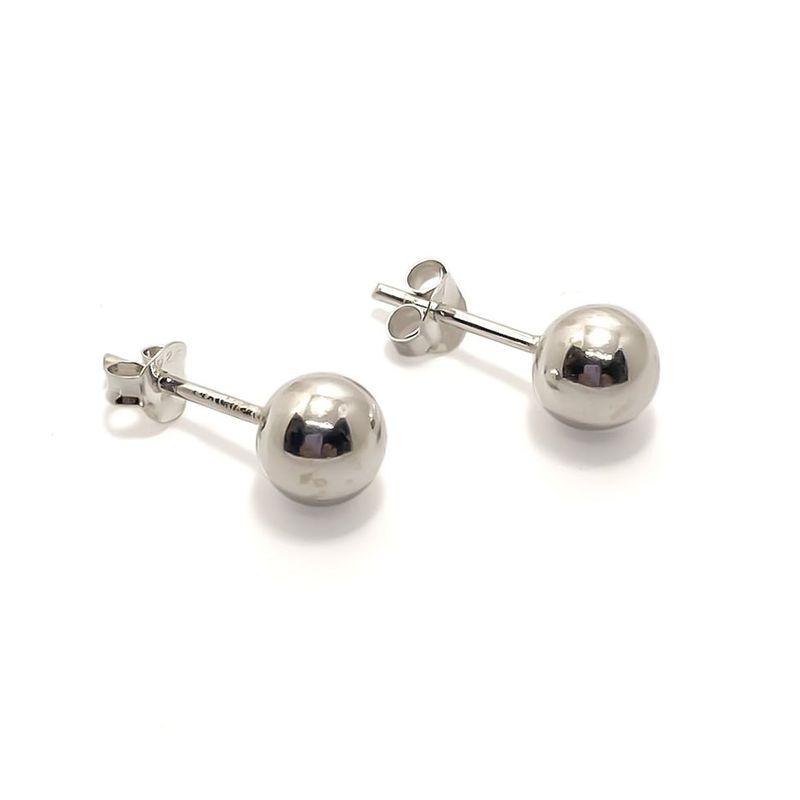 ANDREA COGGIOLA JOYAS - Aros Bola 7mm Plata Fina 925