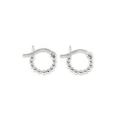 ANDREA COGGIOLA JOYAS - Aros Argollas Mini Bolitas 12mm Plata Fina 925
