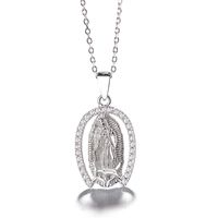 Collar con Colgante Plata 925 Virgen Circones Religioso Joya Mujer