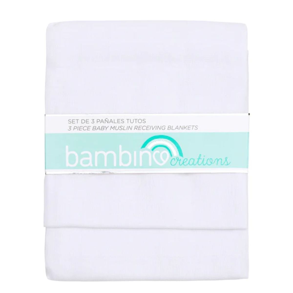 BAMBINO - Set de 3 Pañales Tutos para bebé blancos