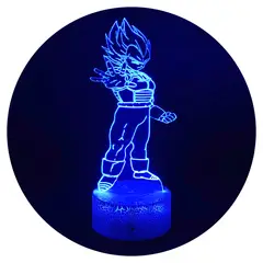 3DILUTION - Lámpara 3d Principe Vegeta Base Agrietada
