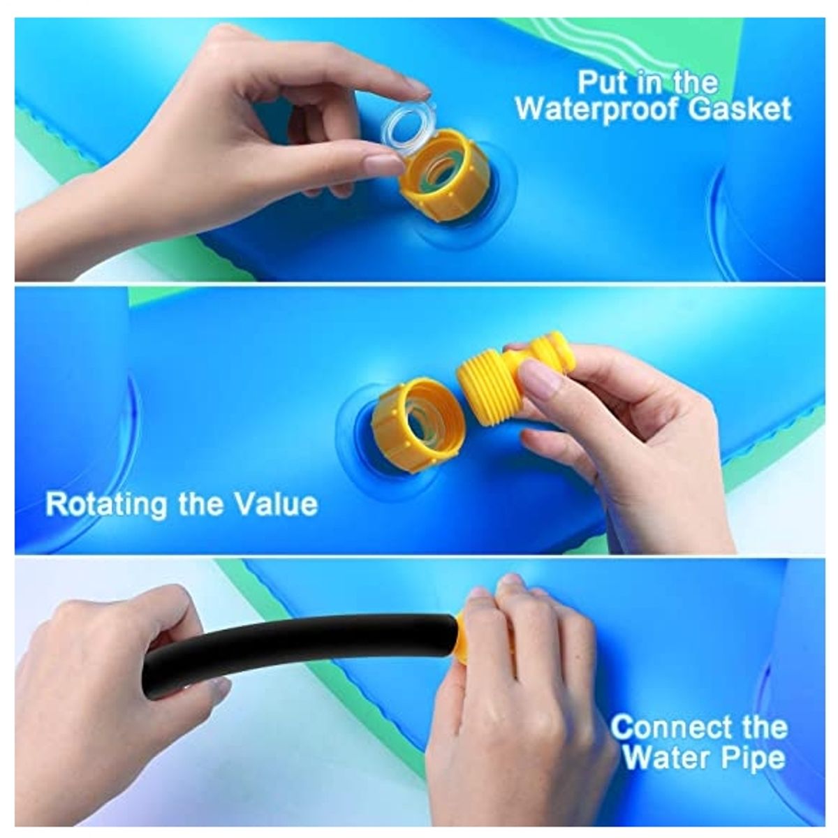 GENERICO - Piscina Inflable Para Niños 3 en 1 Con Delfines Que Salpican Agua