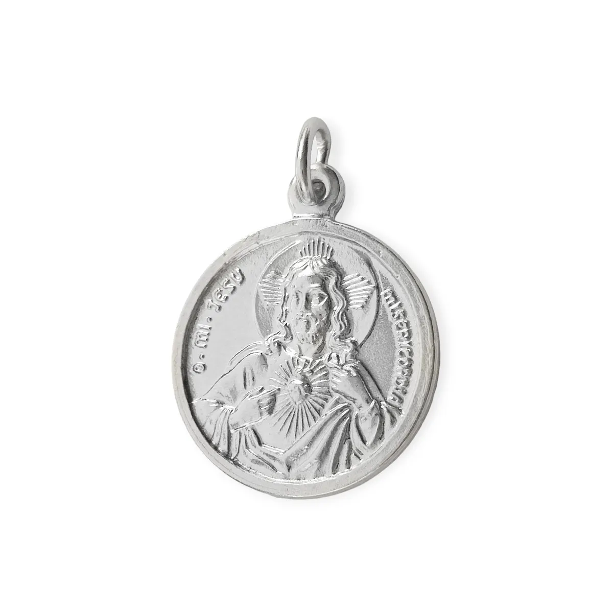 COGGIOLA - Colgante Medalla Sagrado Corazón 20mm Plata Fina 925