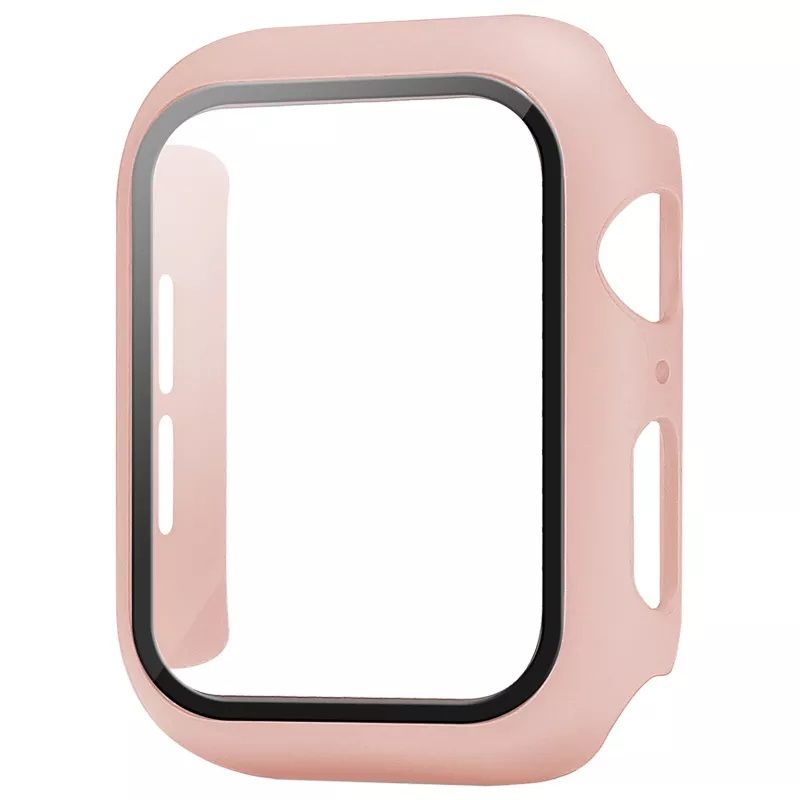 GENERICO - Protector 360 Para Apple Watch 42mm con vidrio templado Rosa Nude