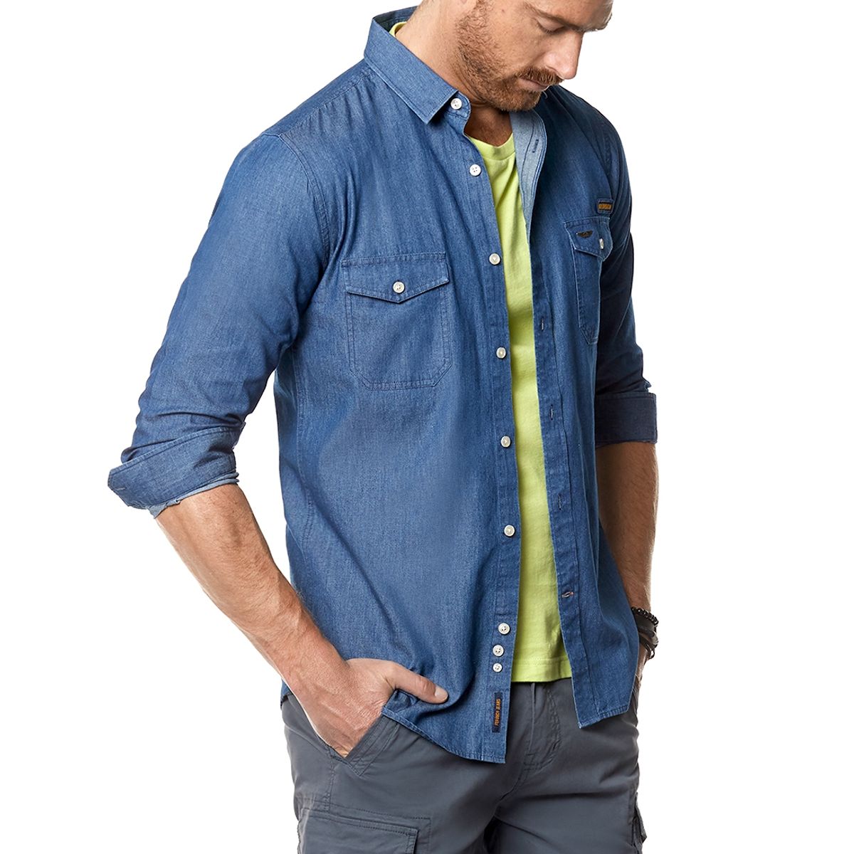 FEROUCH - Camisa Safari Fj Azul Ferouch