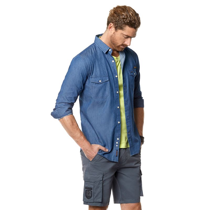 FEROUCH - Camisa Safari Fj Azul Ferouch