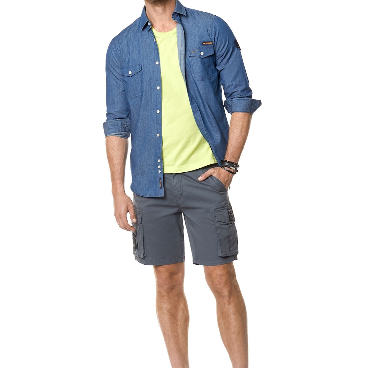 FEROUCH - Camisa Safari Fj Azul Ferouch