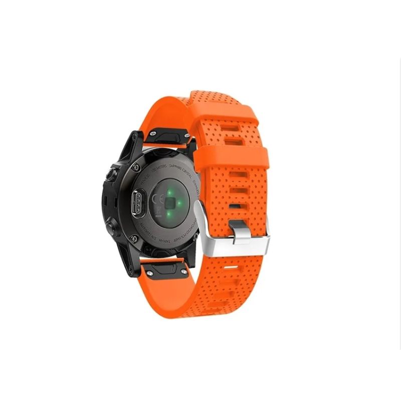 GENERICO - Correa Silicona Para Garmin Fenix 5s 6s Gps -20 MM- NARANJA