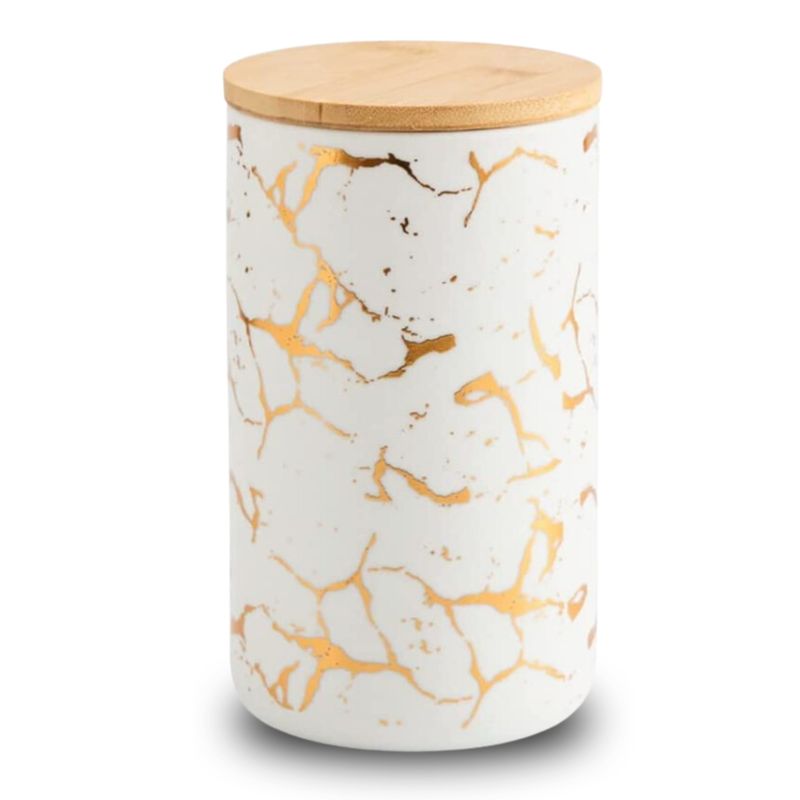SANTU HOME & DECO - Recipiente Azucarero Cerámica Hermético con Tapa 18 x 10 cm.