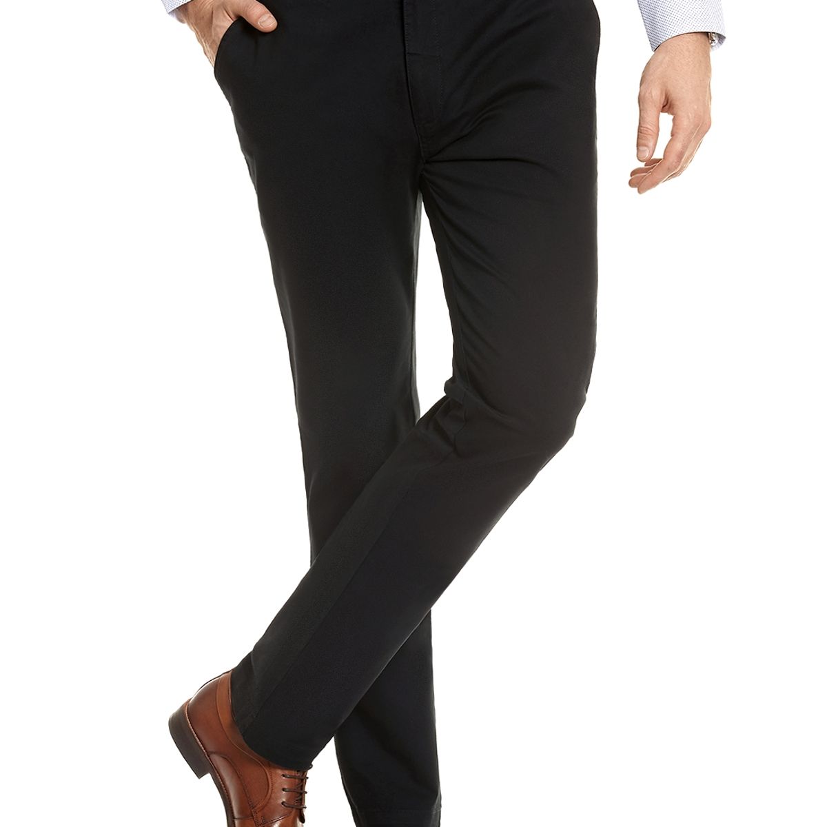 FEROUCH - Pantalón Twill Slim /33 Negro Ferouch