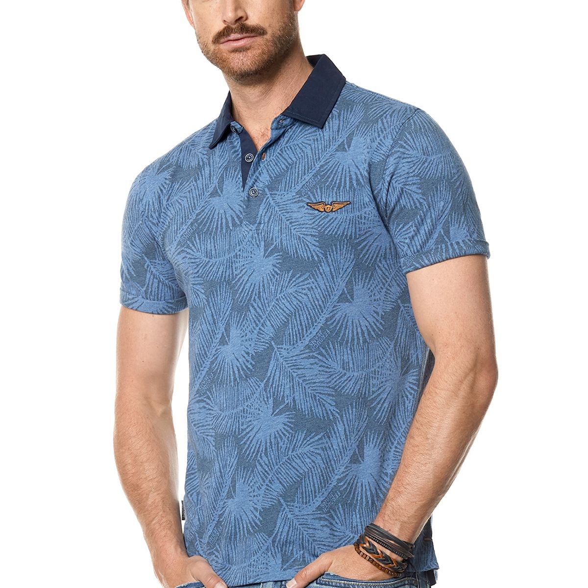FEROUCH - Polera Polo Mississippi Azul Ferouch