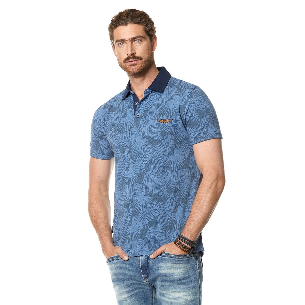 FEROUCH - Polera Polo Mississippi Azul Ferouch