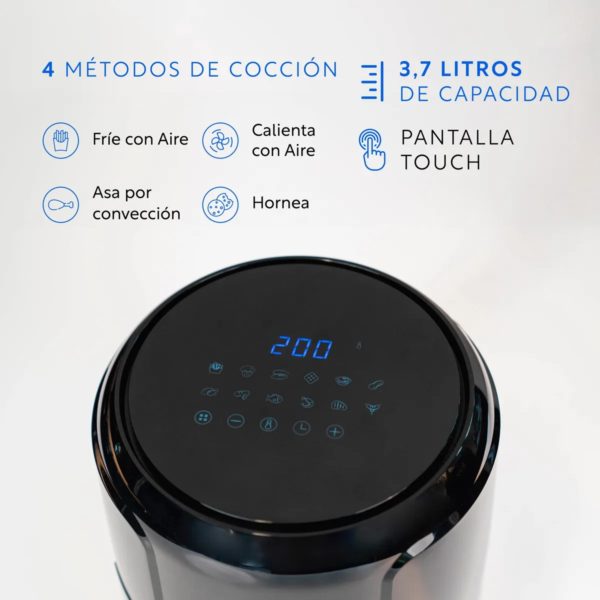 EASYWAYS - Freidora de Aire Air Fryer MultiTouch 3.7 L EasyWays