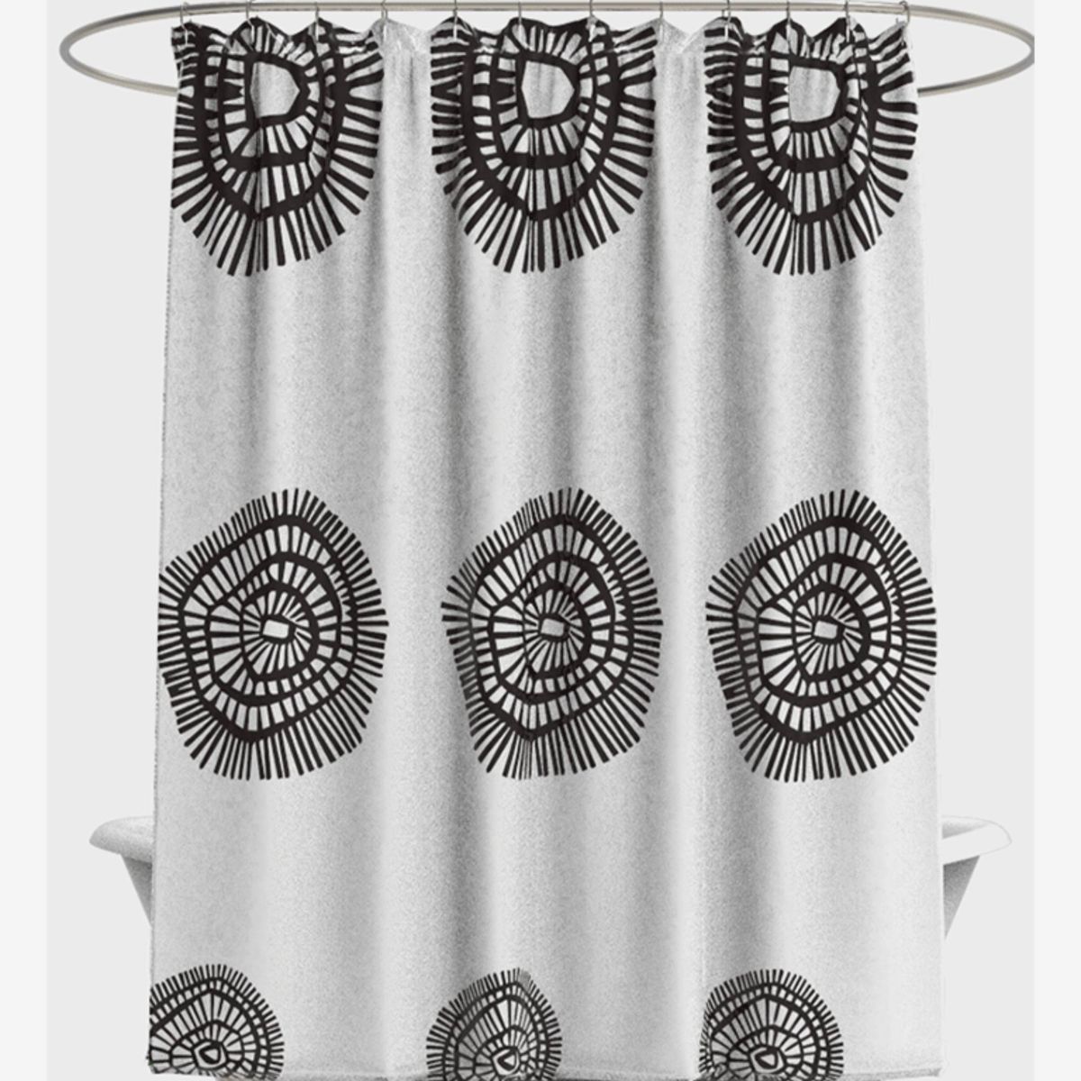 DECO EXPRESS - Cortina de Baño Microfibra Simple Contraste