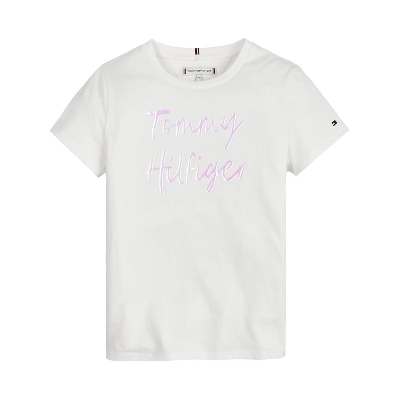TOMMY HILFIGER - Polera Essential Organic Cotton Blanco Tommy Hilfiger