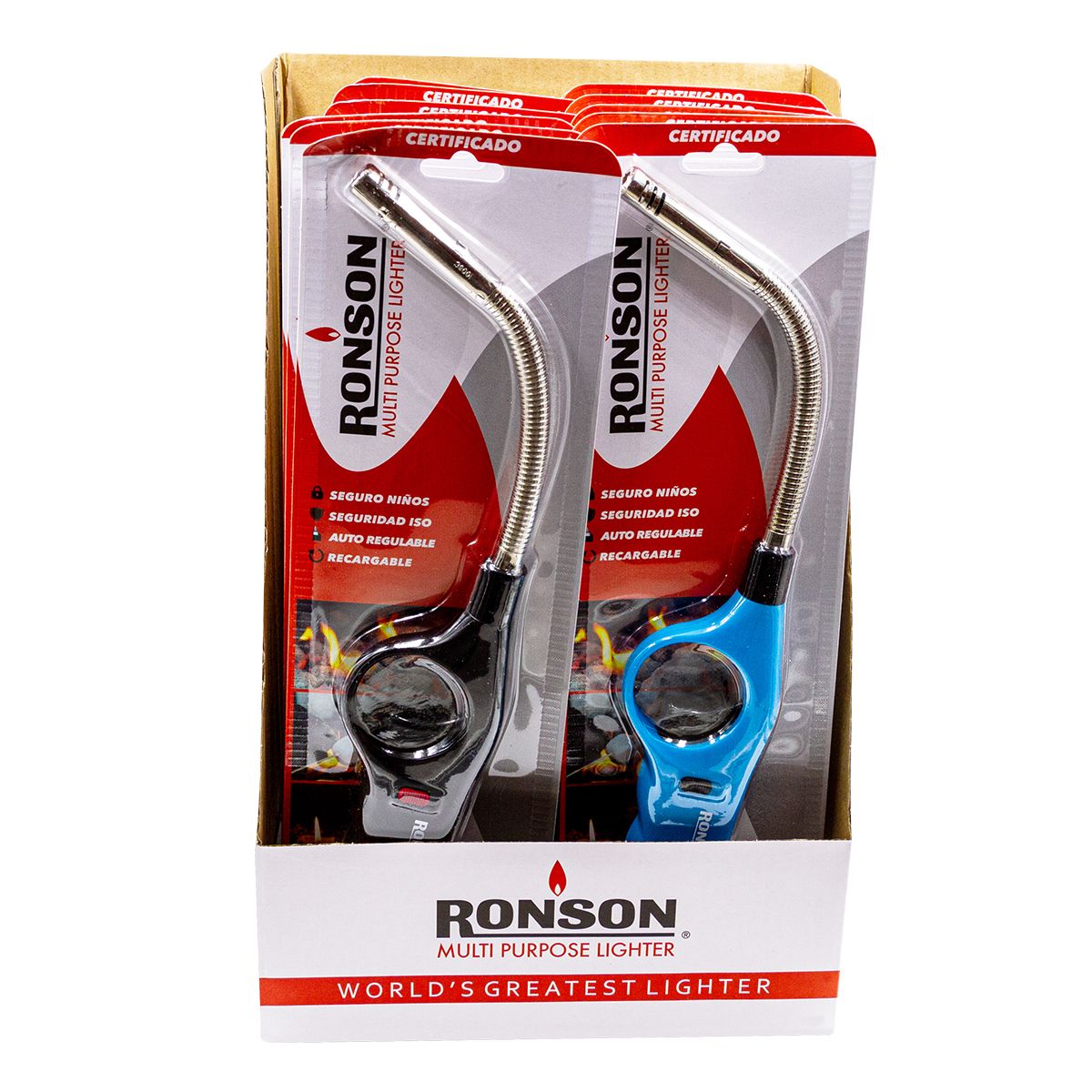 RONSON - Pack Ronson Encendedor Tubo Flex Caja x 12 Unidades