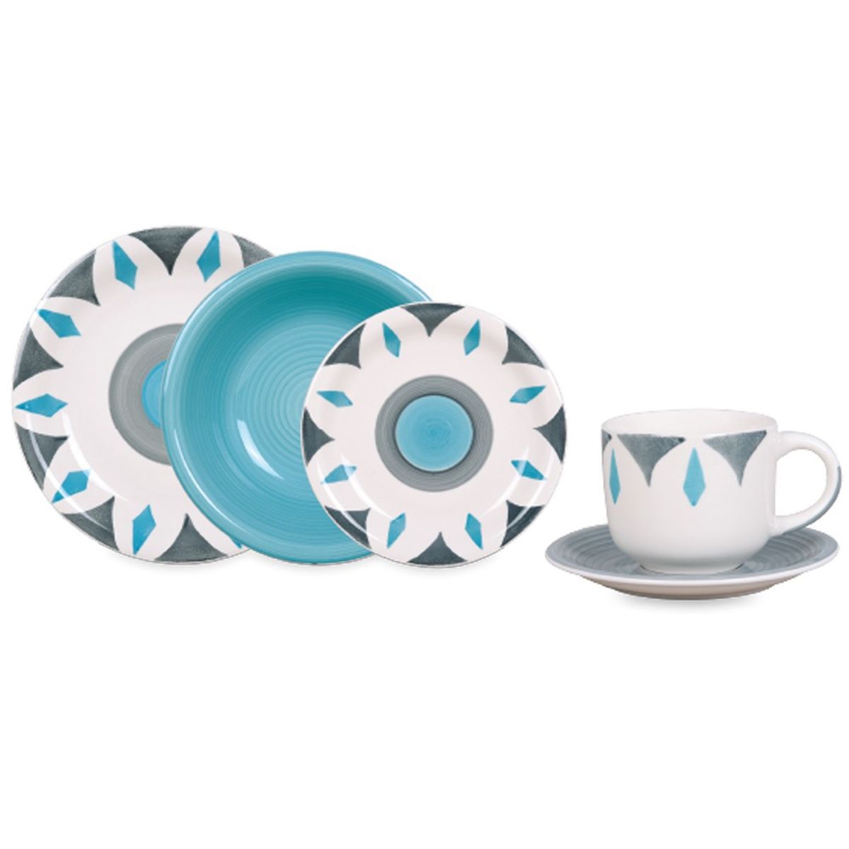 HALLEN - Juego de vajilla 30 piezas Marianne