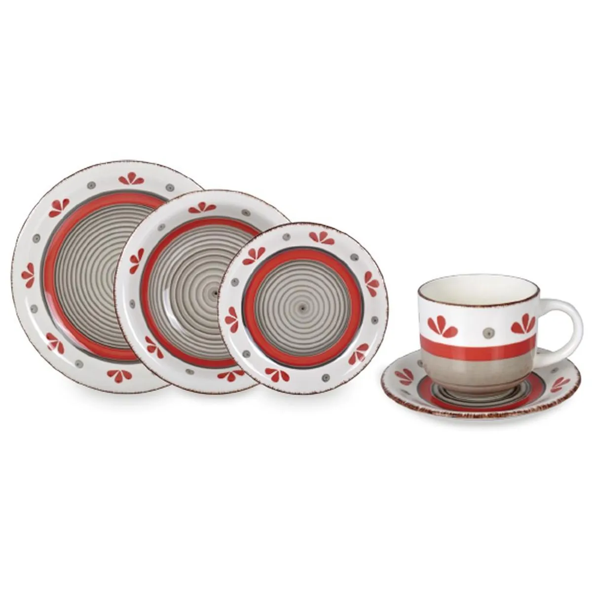 HALLEN - Juego De Vajilla 30 Piezas Porcelana Emily Hallen