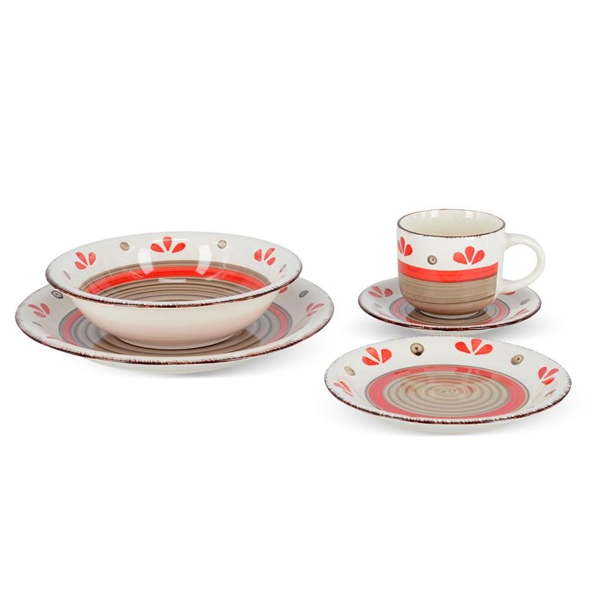 HALLEN - Juego De Vajilla 30 Piezas Porcelana Emily Hallen