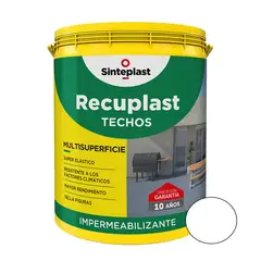 SINTEPLAST - Pintura para techos impermeable Blanco 10 LT