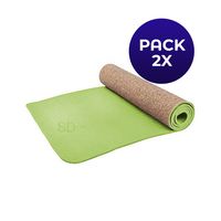Pack de 2u Mat de yoga tpe + Corcho 6.0 mm – Diseño 319 Verde